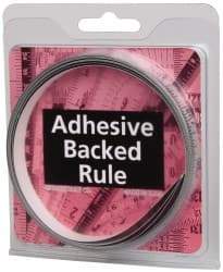 Made in USA - 9 Ft. Long x 1/2 Inch Wide, 1/32 Inch Graduation, Silver, Mylar Adhesive Tape Measure - Reads Right to Left, Horizontal Scale - Eagle Tool & Supply