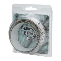 Made in USA - 3 Ft. Long x 1-1/4 Inch Wide, 1/16 Inch Graduation, Clear, Mylar Adhesive Tape Measure - Reads Right to Left, Horizontal Scale - Eagle Tool & Supply