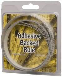 Made in USA - 9 Ft. Long x 1/2 Inch Wide, 1/16 Inch Graduation, Clear, Mylar Adhesive Tape Measure - Reads Right to Left, Horizontal Scale - Eagle Tool & Supply