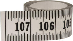 Made in USA - 9 Ft. Long x 1-1/4 Inch Wide, 1/16 Inch Graduation, Clear, Mylar Adhesive Tape Measure - Reads Right to Left, Horizontal Scale - Eagle Tool & Supply