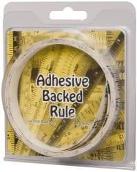 Made in USA - 12 Ft. Long x 1/2 Inch Wide, 1/16 Inch Graduation, Clear, Mylar Adhesive Tape Measure - Reads Left to Right, Horizontal Scale - Eagle Tool & Supply