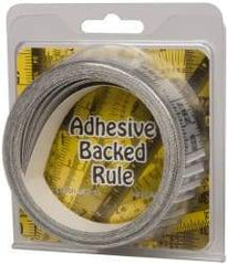 Made in USA - 24 Ft. Long x 1 Inch Wide, 1/16 Inch Graduation, Silver, Mylar Adhesive Tape Measure - Reads Right to Left, Horizontal Scale - Eagle Tool & Supply