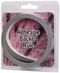 Made in USA - 30 Ft. Long x 1/2 Inch Wide, 1/16 Inch Graduation, Silver, Mylar Adhesive Tape Measure - Reads Left to Right, Horizontal Scale - Eagle Tool & Supply