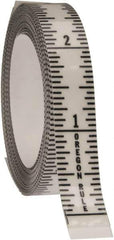 Made in USA - 9 Ft. Long x 1/2 Inch Wide, 1/16 Inch Graduation, Clear, Mylar Adhesive Tape Measure - Reads Bottom to Top, Vertical Rules - Eagle Tool & Supply