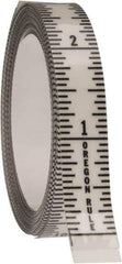 Made in USA - 12 Ft. Long x 1/2 Inch Wide, 1/16 Inch Graduation, Clear, Mylar Adhesive Tape Measure - Reads Bottom to Top, Vertical Rules - Eagle Tool & Supply