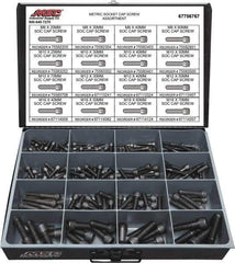 Value Collection - 168 Piece Alloy Steel Socket Head Cap Screws - M8 to M16 Thread - Eagle Tool & Supply