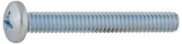 Value Collection - 1/4-20 UNC, 1-1/4" Length Under Head Phillips Drive Machine Screw - Pan Head, Grade 2 Steel, Without Washer - Eagle Tool & Supply