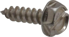 Value Collection - #6 Hex Washer Head Slotted Sheet Metal Screw - Stainless Steel, 1/2" Length Under Head, Grade 18-8 - Eagle Tool & Supply