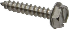 Value Collection - #6 Hex Washer Head Slotted Sheet Metal Screw - Stainless Steel, 3/4" Length Under Head, Grade 18-8 - Eagle Tool & Supply