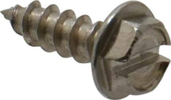 Value Collection - #8 Hex Washer Head Slotted Sheet Metal Screw - Stainless Steel, 1/2" Length Under Head, Grade 18-8 - Eagle Tool & Supply
