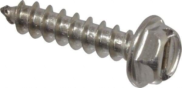 Value Collection - #8 Hex Washer Head Slotted Sheet Metal Screw - Stainless Steel, 3/4" Length Under Head, Grade 18-8 - Eagle Tool & Supply