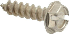 Value Collection - #10 Hex Washer Head Slotted Sheet Metal Screw - Stainless Steel, 3/4" Length Under Head, Grade 18-8 - Eagle Tool & Supply
