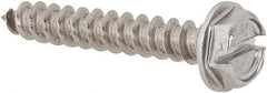 Value Collection - #10 Hex Washer Head Slotted Sheet Metal Screw - Stainless Steel, 1-1/4" Length Under Head, Grade 18-8 - Eagle Tool & Supply