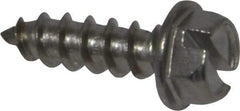 Value Collection - #12 Hex Washer Head Slotted Sheet Metal Screw - Stainless Steel, 3/4" Length Under Head, Grade 18-8 - Eagle Tool & Supply