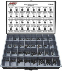 Value Collection - 710 Piece, #4-40 to #10-24, Alloy Steel Set Screw Assortment - Hex Head, Hex Socket Drive, 1/8 to 1" Long - Eagle Tool & Supply