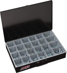 Value Collection - 840 Piece, M3x6.00 to M5x25.00, Steel Machine Screw Assortment - Pan Head, Slotted Drive, 6 to 50mm Long, Grade 2 - Eagle Tool & Supply