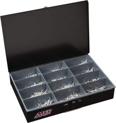 Value Collection - 1,000 Piece, 1/8 to 3/16" Hole Diam, Dome Head, Aluminum Blind Rivet Assortment - 1/8 to 5/8" Length, Aluminum Mandrel - Eagle Tool & Supply