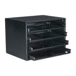 Durham - Small Parts Slide Rack Cabinet - 15-3/4" Deep x 15" Wide x 20" High - Eagle Tool & Supply