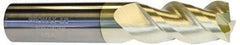 ProMax - 1", 3-3/8" LOC, 1" Shank Diam, 6" OAL, 3 Flute, Solid Carbide Square End Mill - Single End, ZrN Finish, Spiral Flute, 40° Helix, Centercutting, Right Hand Cut, Right Hand Flute, Series 109 - Eagle Tool & Supply