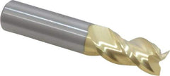 ProMax - 3/8", 5/8" LOC, 3/8" Shank Diam, 2" OAL, 3 Flute, Solid Carbide Square End Mill - Single End, ZrN Finish, Spiral Flute, 40° Helix, Right Hand Cut, Right Hand Flute, Series 109 - Eagle Tool & Supply