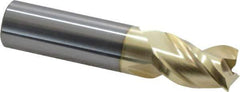 ProMax - 5/8", 7/8" LOC, 5/8" Shank Diam, 3" OAL, 3 Flute, Solid Carbide Square End Mill - Single End, ZrN Finish, Spiral Flute, 40° Helix, Right Hand Cut, Right Hand Flute, Series 109 - Eagle Tool & Supply