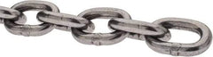 Peerless Chain - 1/4" Welded Proof Coil Chain - 1,300 Lb Capacity, Grade 30, Carbon Steel, Self-Colored Finish - Eagle Tool & Supply