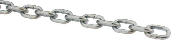 Peerless Chain - #2 Welded Straight Link Machine Chain - 325 Lb Capacity, Steel, Zinc Plated Finish - Eagle Tool & Supply