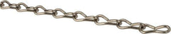 Made in USA - 0.062" Diam Stainless Steel Single Jack Chain - 10 Lb Load Limit, 23 Links per Foot, #16 - Eagle Tool & Supply