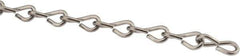 Made in USA - 0.08" Diam Stainless Steel Single Jack Chain - 16 Lb Load Limit, 19 Links per Foot, #14 - Eagle Tool & Supply