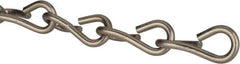 Made in USA - 0.135" Diam Stainless Steel Single Jack Chain - 50 Lb Load Limit, 13 Links per Foot, #10 - Eagle Tool & Supply