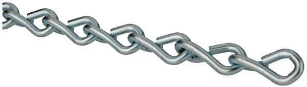 Campbell - 0.162" Diam Steel Single Jack Chain - 60 Lb Load Limit, #8, Zinc Plated Finish - Eagle Tool & Supply