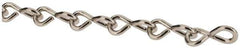 Made in USA - 0.08" Diam Steel Single Jack Chain - 16 Lb Load Limit, #14, Nickel Plated Finish - Eagle Tool & Supply