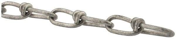 Campbell - 0.162" Diam Steel Double Loop Chain - 365 Lb Load Limit, #4/0, Hot Galvanized Finish, 2.19" Inside Length - Eagle Tool & Supply