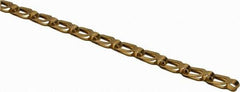 Peerless Chain - 0.018" Diam Brass Plumber's Safety Chain - 23 Lb Load Limit, #2/0, Standard Finish, 0.55" Inside Length - Eagle Tool & Supply