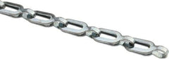 Made in USA - 0.028" Diam Steel Plumber's Safety Chain - 63 Lb Load Limit, #2, Zinc Plated Finish, 0.7" Inside Length - Eagle Tool & Supply