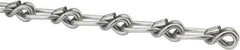 Made in USA - 0.135" Diam Steel Single Loop Chain - 340 Lb Load Limit, #2/0, Zinc Plated Finish, 1.48" Inside Length - Eagle Tool & Supply