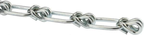 Campbell - 0.177" Diam Steel Single Loop Chain - 580 Lb Load Limit, #5/0, Zinc Plated Finish, 2.15" Inside Length - Eagle Tool & Supply