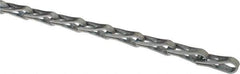 Made in USA - 0.035" Diam Steel Sash Chain - 75 Lb Load Limit, #8, Zinc Plated Finish - Eagle Tool & Supply