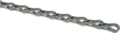 Made in USA - 0.042" Diam Steel Sash Chain - 95 Lb Load Limit, #25, Zinc Plated Finish - Eagle Tool & Supply