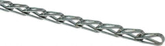 Made in USA - 0.035" Diam Steel Sash Chain - 105 Lb Load Limit, #35, Zinc Plated Finish - Eagle Tool & Supply