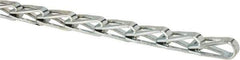 Made in USA - 0.042" Diam Steel Sash Chain - 140 Lb Load Limit, #40, Zinc Plated Finish - Eagle Tool & Supply