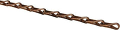 Made in USA - 0.035" Diam Steel Sash Chain - 75 Lb Load Limit, #8, Copper Dipped Finish - Eagle Tool & Supply