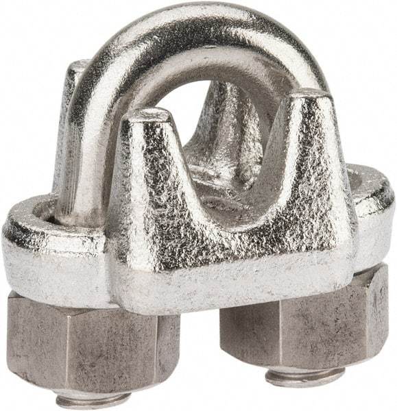 Campbell - 3/8" Wire Rope U-Bolt Clip - 316 Stainless Steel - Eagle Tool & Supply