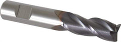 Niagara Cutter - 1/2", 3 Flute, Single End, Solid Carbide, 0.0300 - 0.0350" Corner Radius End Mill - 3" OAL, 35° Helix, Right Hand Flute, 1-1/4" LOC, Right Hand Cut - Eagle Tool & Supply