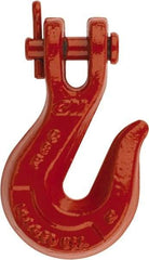 CM - 1/4 Inch Chain Diameter, Grade 80 Clevis Hook - 3,500 Lbs. Load Capacity, 5/16 Inch Inside Diameter, 21/64 Inch Pin Diameter, 3/8 Inch Hook Throat, 1-15/16 Inch Hook Width - Eagle Tool & Supply