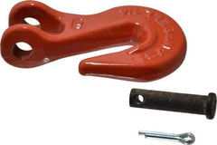 Campbell - 1/4 Inch Chain Diameter, Grade 70 Clevis Hook - 4,100 Lbs. Load Capacity, 3/08 Inch Inside Diameter, 11/32 Inch Pin Diameter, 5/16 Inch Hook Throat - Eagle Tool & Supply