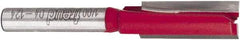 Freud - 3/8" Diam, 1/4" Shank Diam, 1" Length of Cut, 2 Flute Double Edge Straight Router Bit - 2-1/2" Overall Length, Carbide Tipped - Eagle Tool & Supply