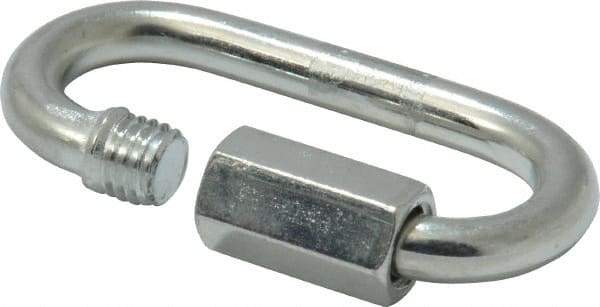 Campbell - Zinc Plated Carbon Steel Quick Link - 3/16" Diameter, 660 Lb Load Limit - Eagle Tool & Supply