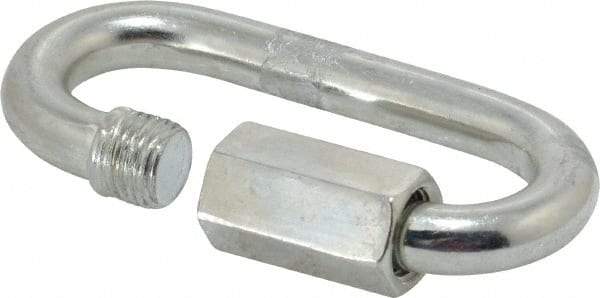 Campbell - Zinc Plated Carbon Steel Quick Link - 3/8" Diameter, 2,200 Lb Load Limit - Eagle Tool & Supply