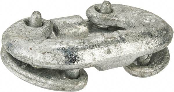 Campbell - Galvanized Carbon Steel Connecting Link - 3/8" Diameter, 2,800 Lb Load Limit - Eagle Tool & Supply